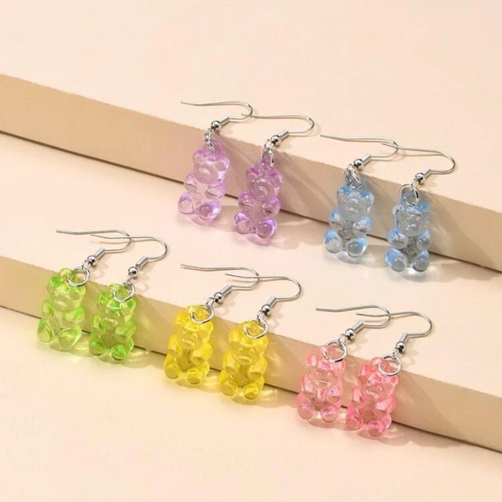 Bear Charm Drop Earings! Adult and Children !
